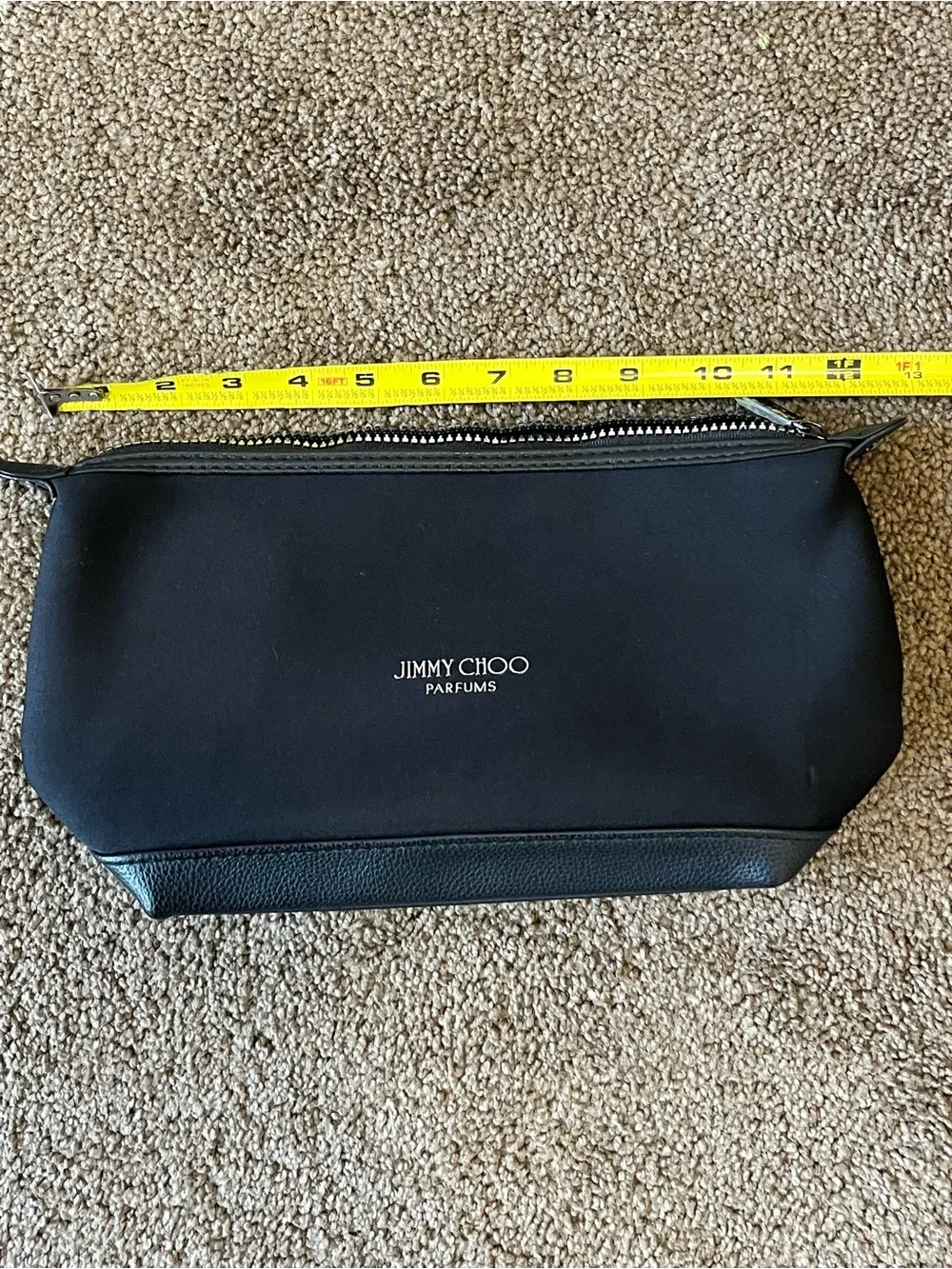 Jimmy Choo Parfums Black Makeup Cosmetic Toiletry Zip Pouch